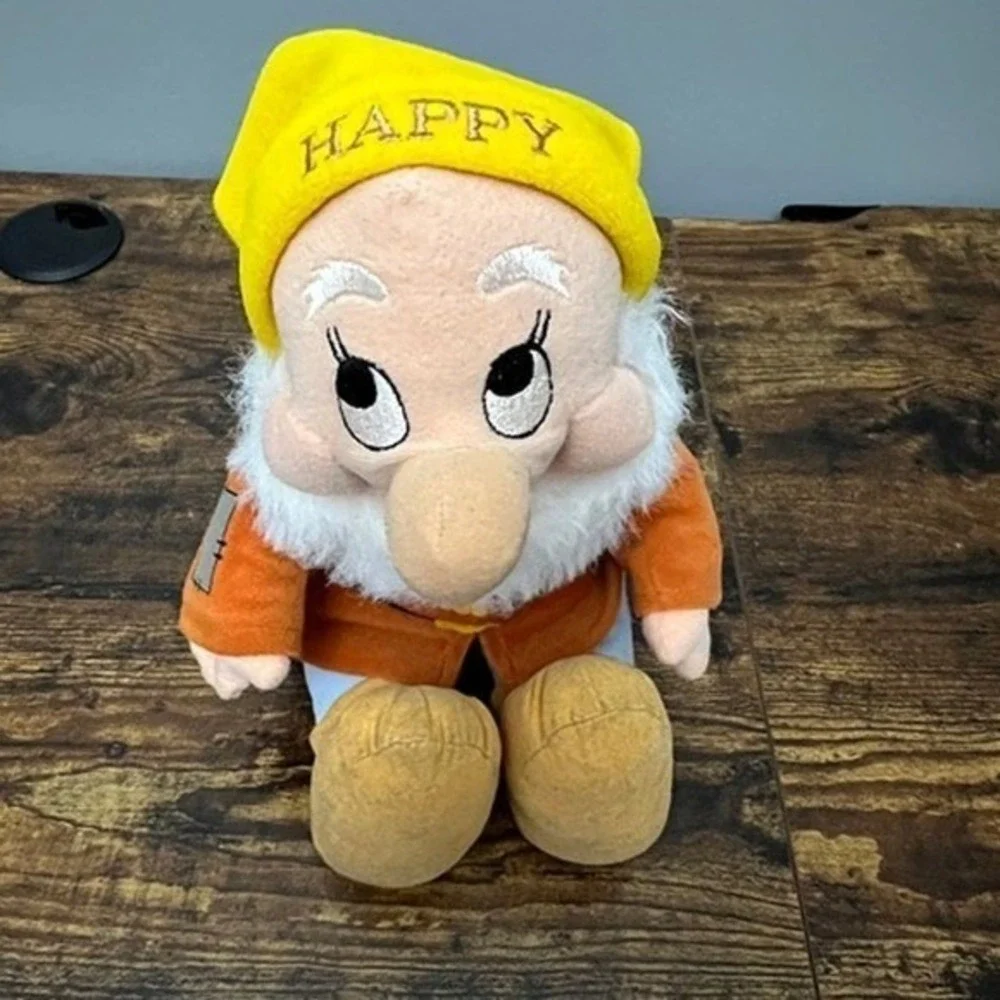 Disney Snow White and the Seven Dwarfs Happy Plush Stuffed Animal Toy 10 inch